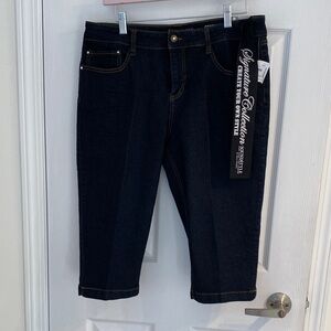 Soundstyle Dark Blue Denim Capri Pants size 16, BNWT